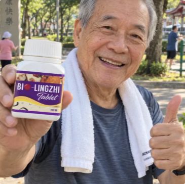 顧客實拍:運動完拿著百優靈芝比讚